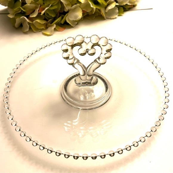 Kitchen Intage Dining Serving Imperial Glass Candlewick Serving Tray